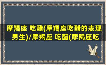 摩羯座 吃醋(摩羯座吃醋的表现男生)/摩羯座 吃醋(摩羯座吃醋的表现男生)-我的网站